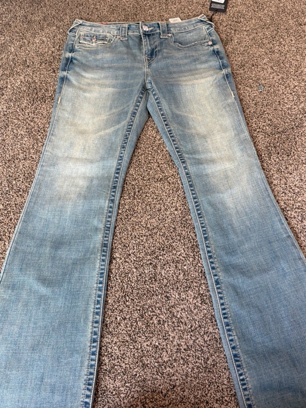 True Religion Becca Mid Rise Bootcut Jeans in Light Blue